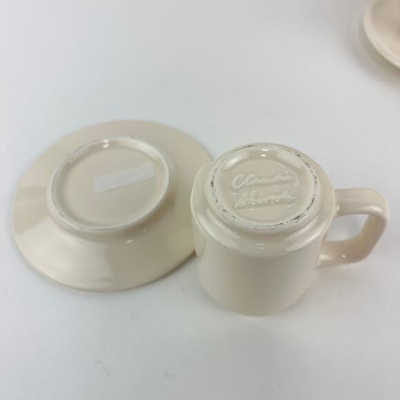 Vintage Claudia Shwide Espresso Cappachino Cup and Saucer 3.75 oz Set of 5 - Picture 5 of 6